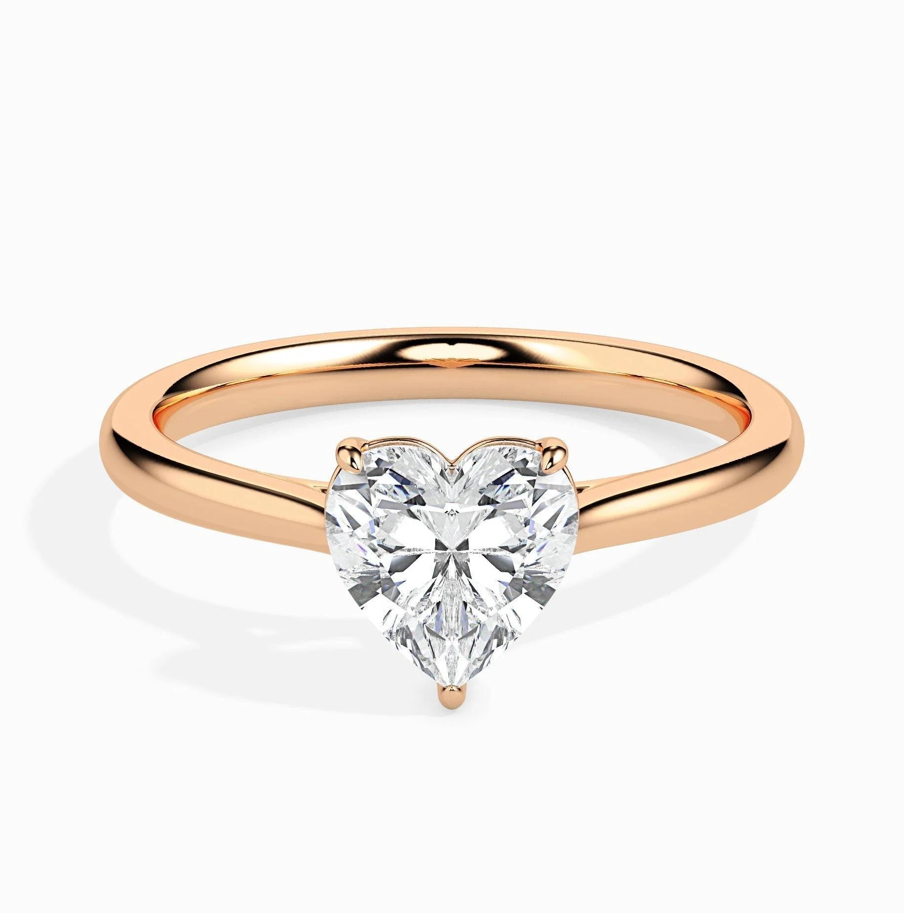 Alexandra Lab Grown Diamond Rose Gold 3 Prong Classic Solitaire Engagement Ring