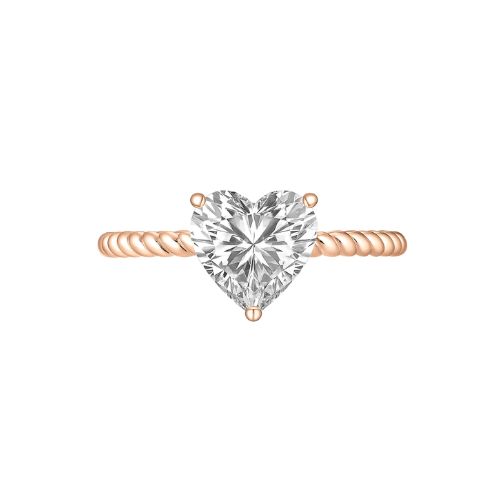 Sherloin Lab Grown Diamond Rose Gold 3 Prong Classic Solitaire Engagement Ring