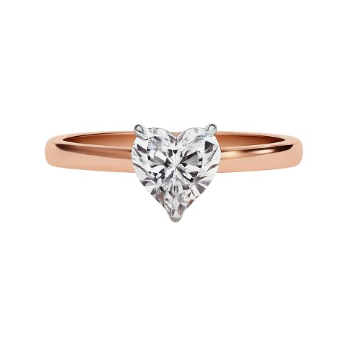 Shernia Lab Grown Diamond Rose Gold 3 Prong Classic Solitaire Engagement Ring