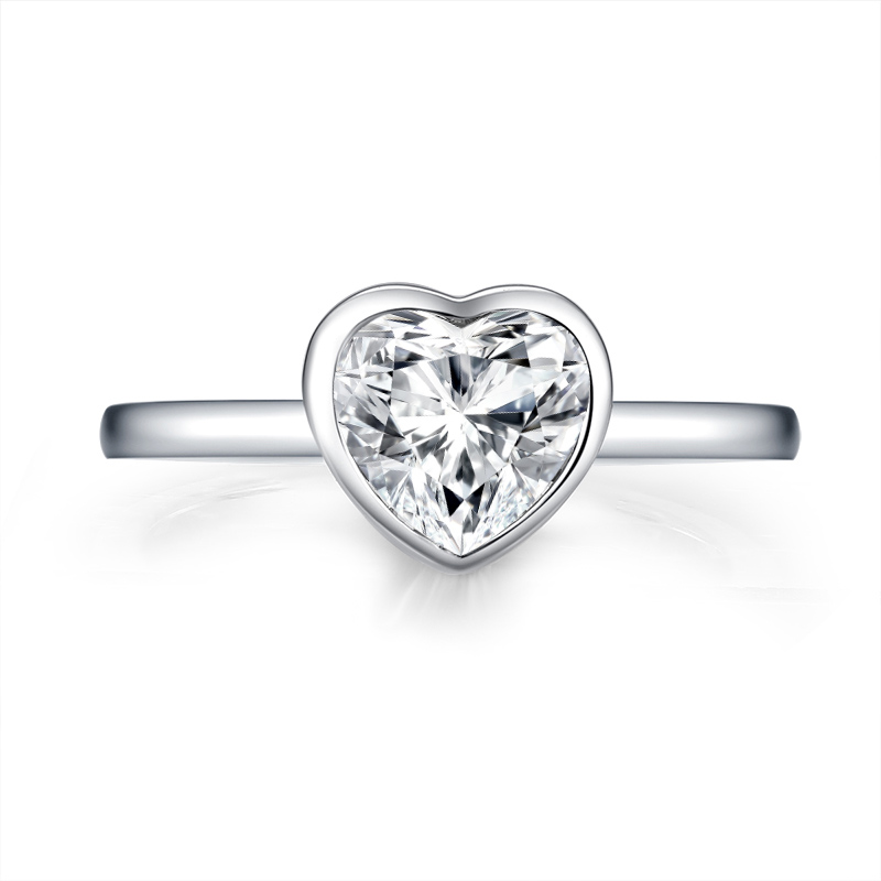 Shermina Lab Grown Diamond Bezel Set Classic Solitaire Engagement Ring