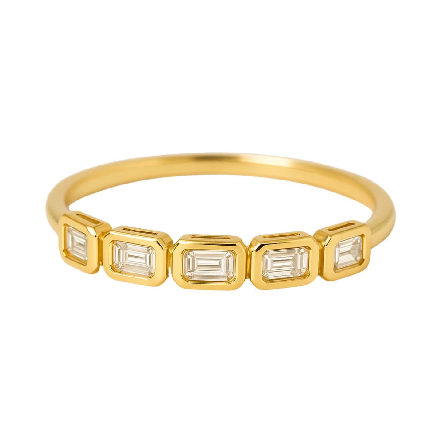 0.25 Ct Lab-Created Baguette Cut Alveera  Diamond for Women Wedding Rings in Silver 925