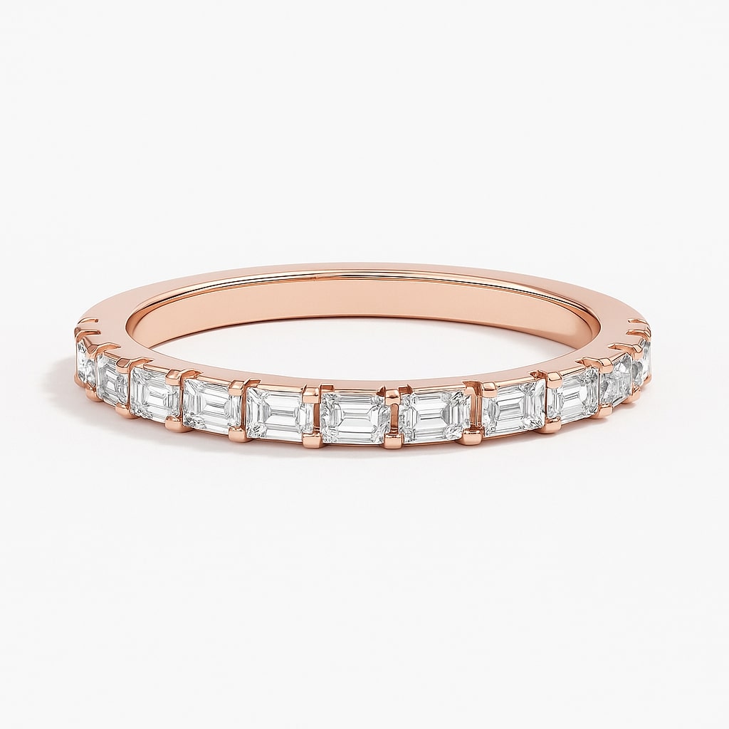 0.25 Ct Lab-Created Baguette Cut Elanora Diamond for Women Wedding Rings in Silver 925