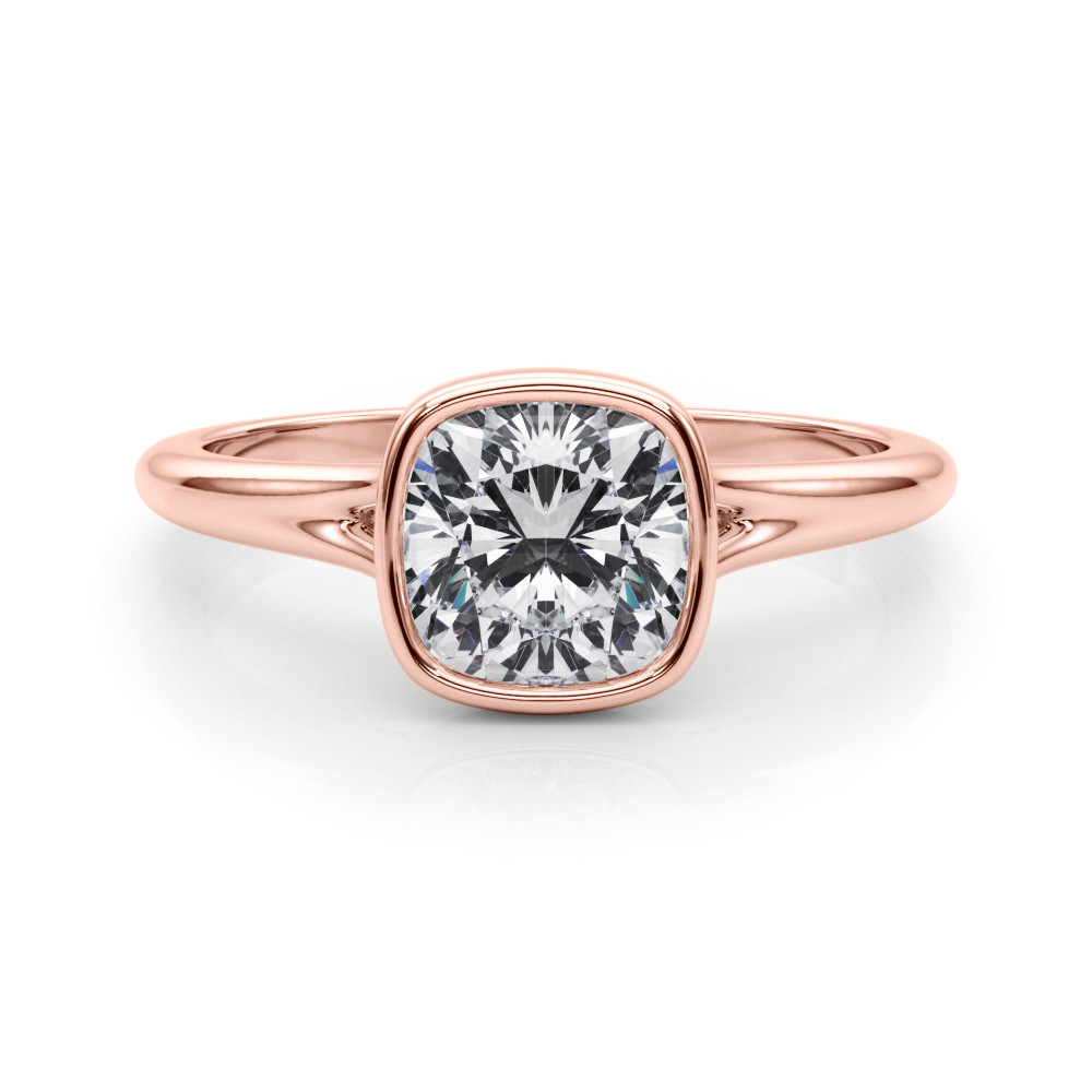 0.4 Ct Lab-Created Diamond Cushion Cut Harnily  Engagement Rings in Silver 925