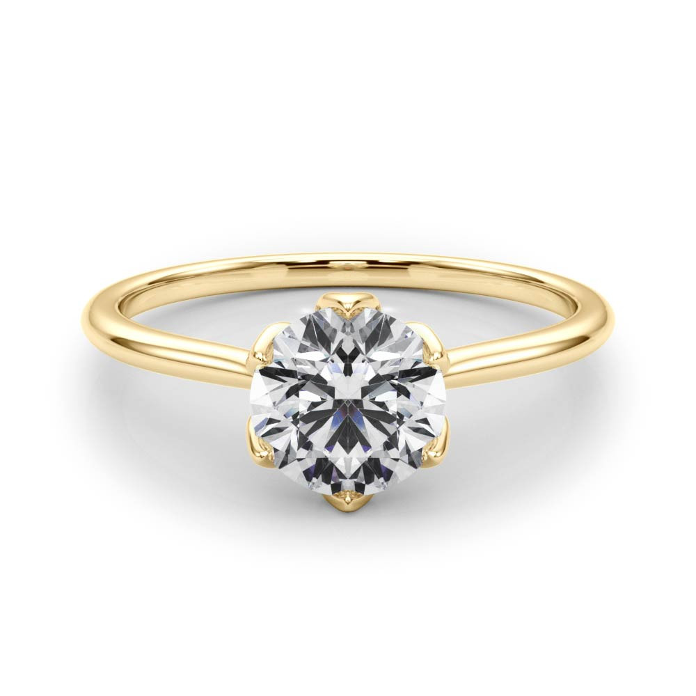 Maebry Natural 6 Prong  Diamond Ring