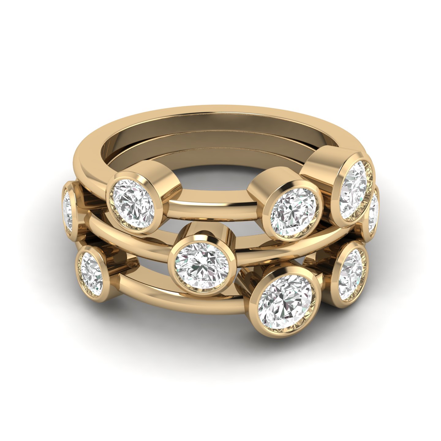 Vincella Natural Bezel Set  Diamond Ring
