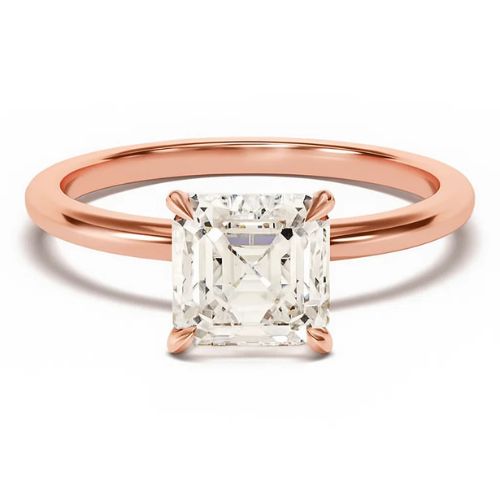 Eloniya Lab Grown Diamond Rose Gold 4 Prong Classic Solitaire Engagement Ring