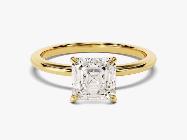 Eloniya Lab Grown Diamond Yellow Gold 4 Prong Classic Solitaire Engagement Ring