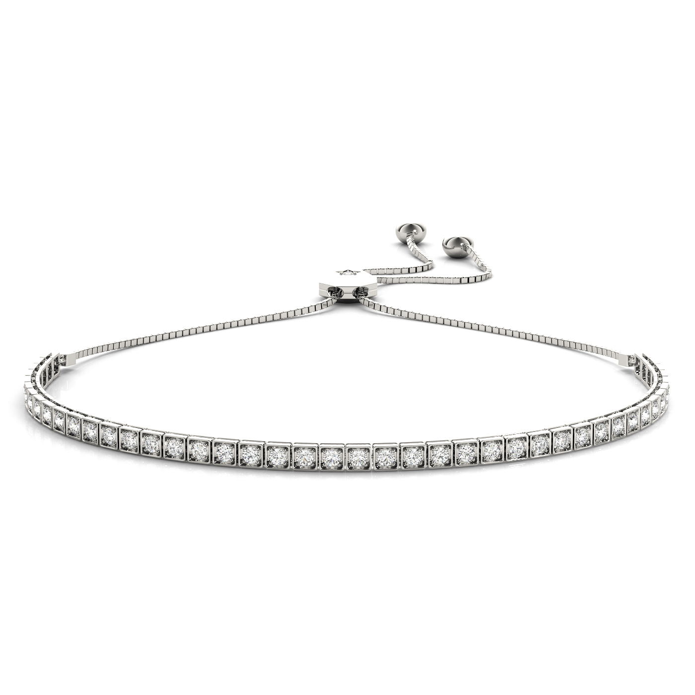 Tilly Round Diamond Prong Set Chain Bracelet