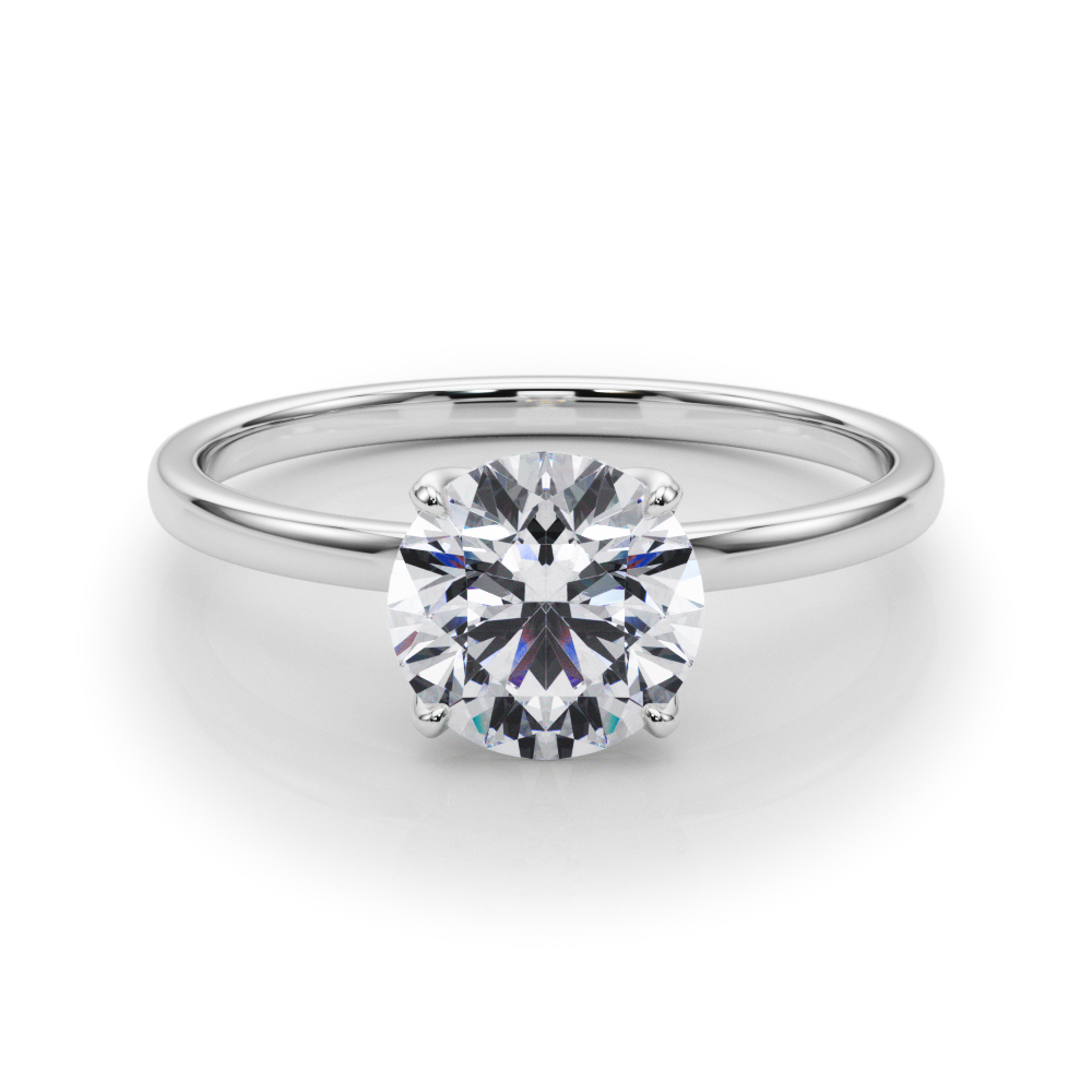 Nell 4 Prong Classic Solitaire Diamond Ring