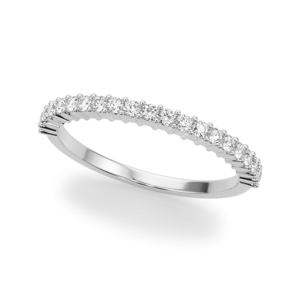 0.26 Ct Lab-Created Diamond Round Cut Ravenna Half Eternity in Silver 925