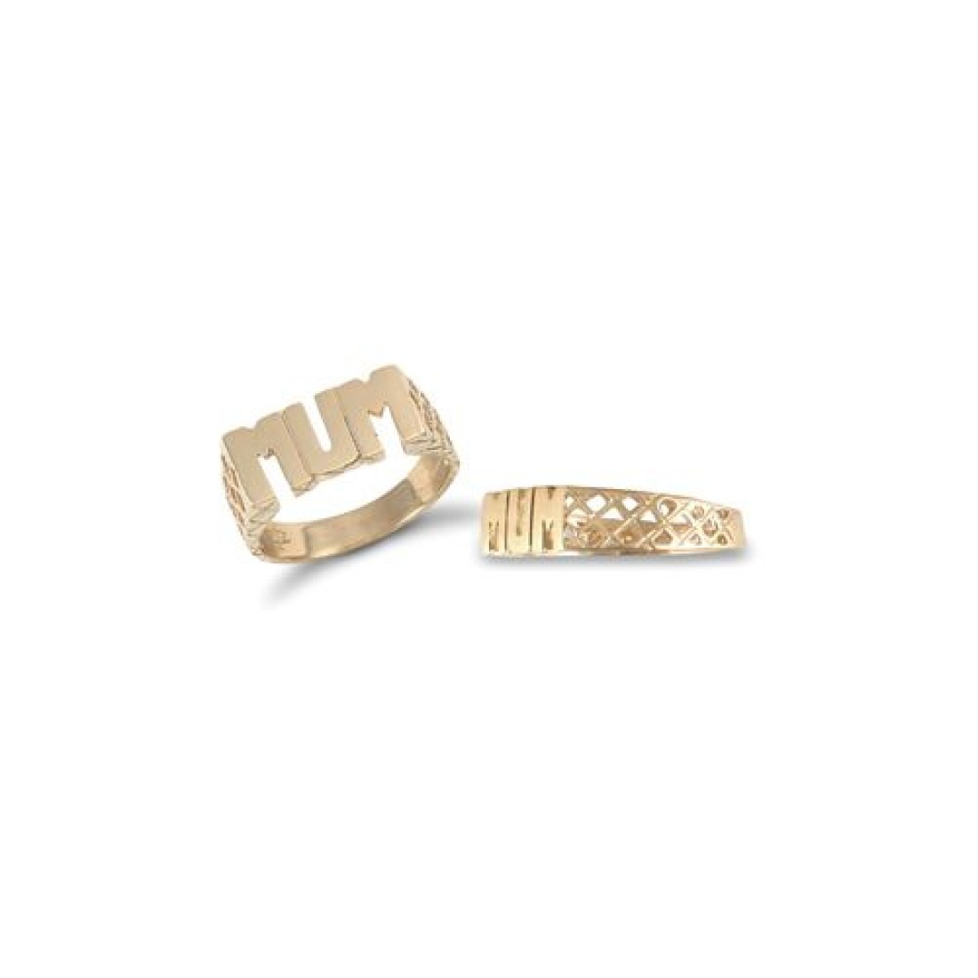 MUM  Diamond Rings in 9K Yellow Gold