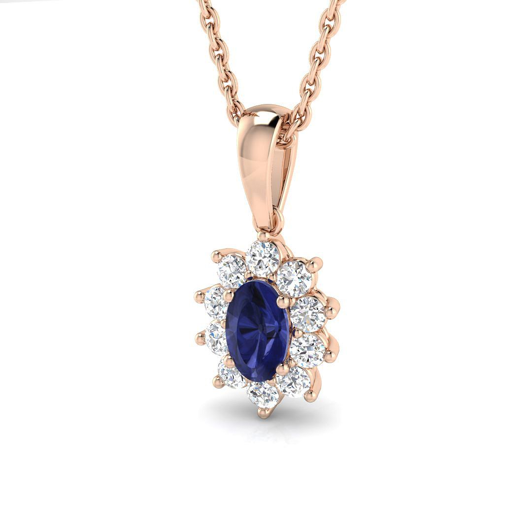 Cleara Tanzanite 4 Prong  Necklace