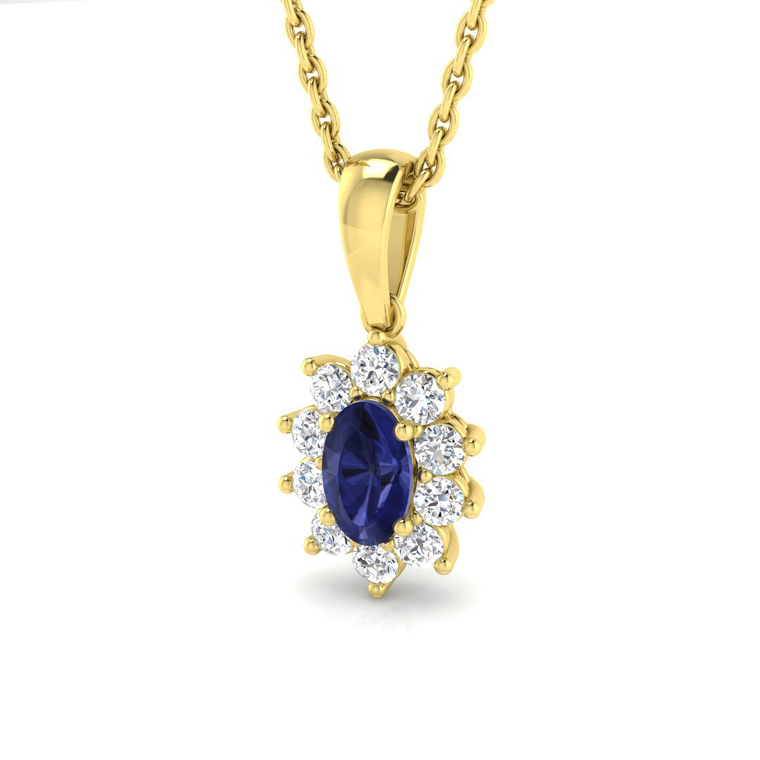 Cleara Tanzanite 4 Prong  Necklace