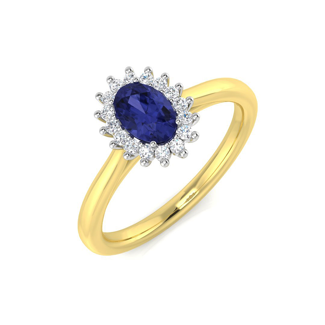 Lrain Tanzanite Yellow Gold 4 Prong 