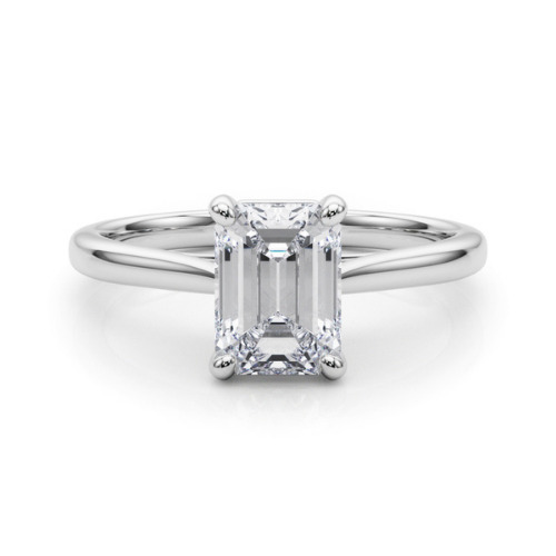 Dercey Emerald Cut 4-Prong Diamond Solitaire Engagement Ring