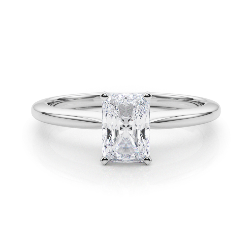 Roiana 4 Prong 1.00ct Radiant Cut Solitaire Moissanite Ring