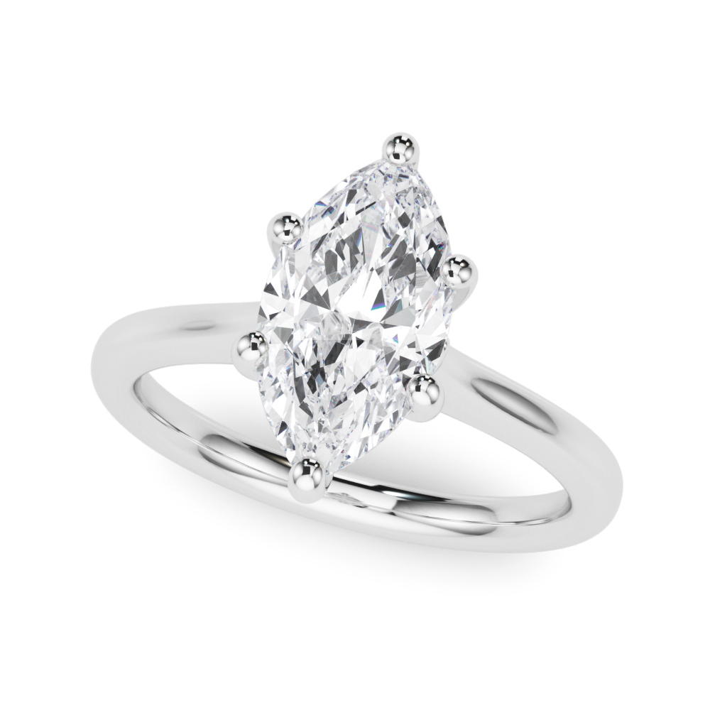 Evenna  6 Prong 1.00ct Marquise Moissanite Solitaire Ring | Sunshine Diamonds