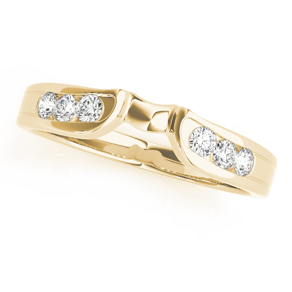 Xinyue Natural Diamond Yellow Gold Channel Setting Women's Wedding Ring