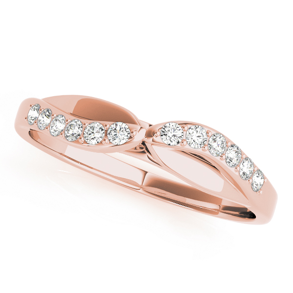 Xoti Natural Diamond Rose Gold Pave Setting Women's Wedding Ring