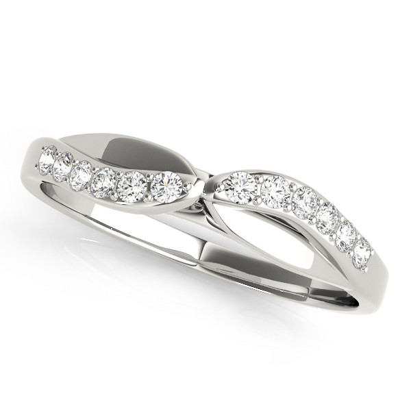 Xoti Natural Diamond White Gold Pave Setting Women's Wedding Ring