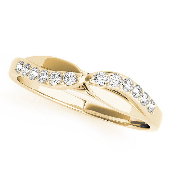Xoti Natural Diamond Yellow Gold Pave Setting Women's Wedding Ring