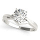 0.1 Ct Natural Diamond Round Cut Lyra  in Silver 925