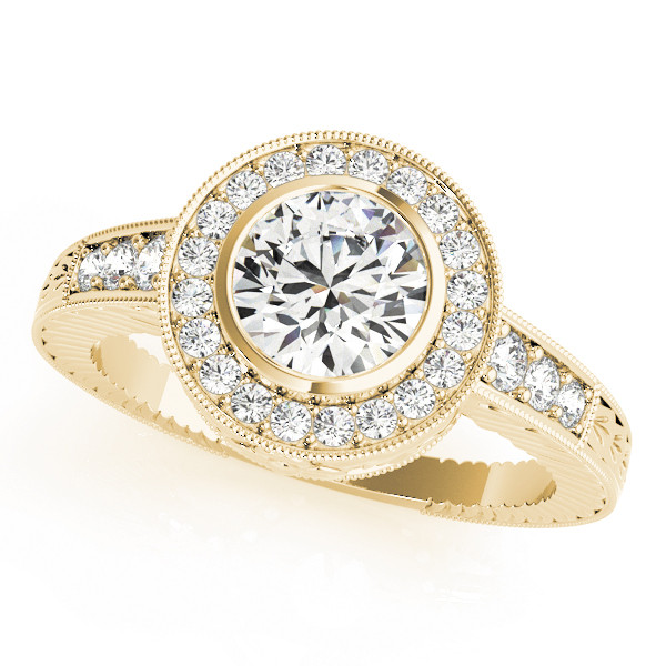 0.2 Ct Natural Round Cut Karly  Halo Engagement Diamond Rings in Silver 925