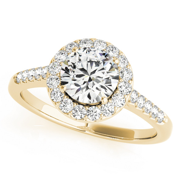 0.2 Ct Natural Round Cut Jireh Halo Engagement Diamond Rings in Silver 925