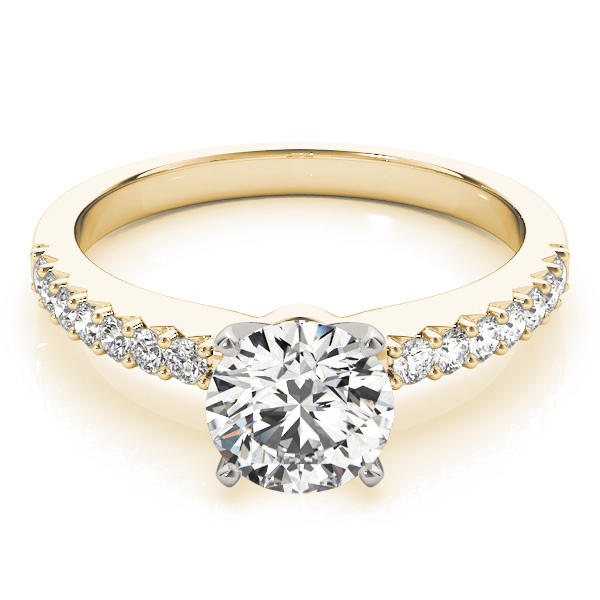 0.2 Ct Lab-Created Diamond Round Cut Rincya  Side Stone Engagement Rings in Silver 925