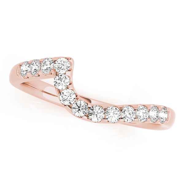 Xion Lab Grown Diamond Rose Gold Pave Setting Women's Wedding Ring