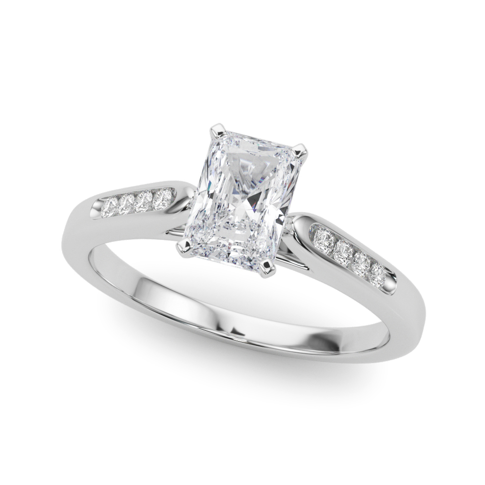 Zariyah Natural Diamond 4 Prong Setting Side Stone Engagement Ring