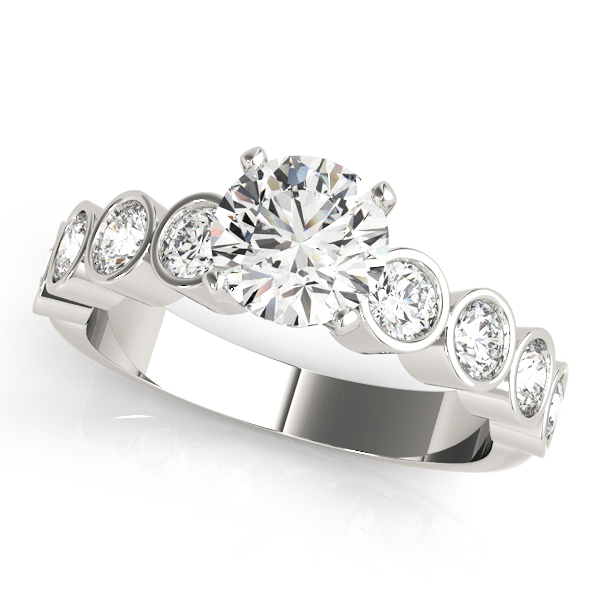 0.2 Ct Natural Diamond Round Cut Ezra  Halo Engagement Rings in Silver 925