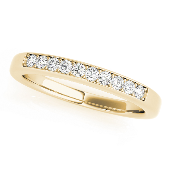 Andrenya Lab Grown Yellow Gold Channel set  Diamond Ring