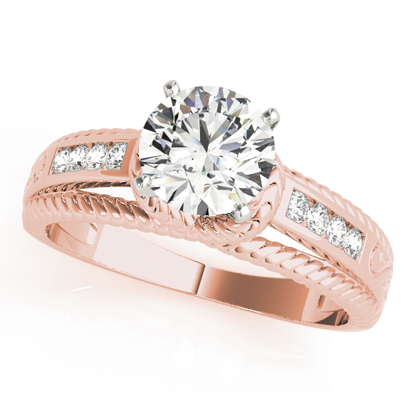 SunshineDiamonds Side Stone Engagement Rings in 9K Rose