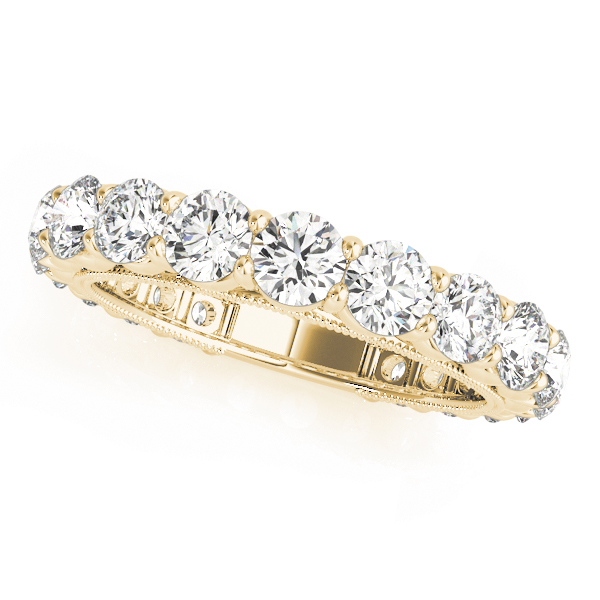 Jenolia Lab Grown Yellow Gold Shared prong set  Diamond Ring