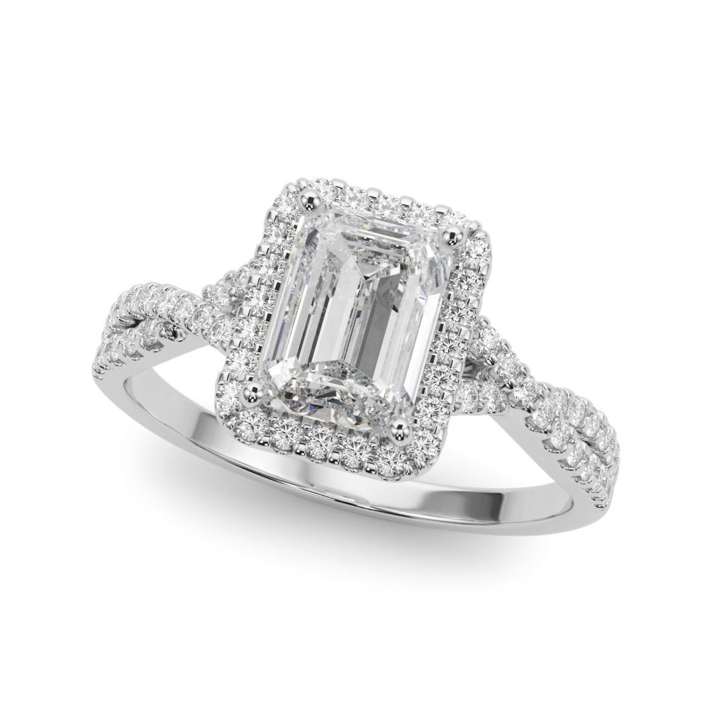 Zana Natural 4 Prong Setting Side Stone Diamond Ring