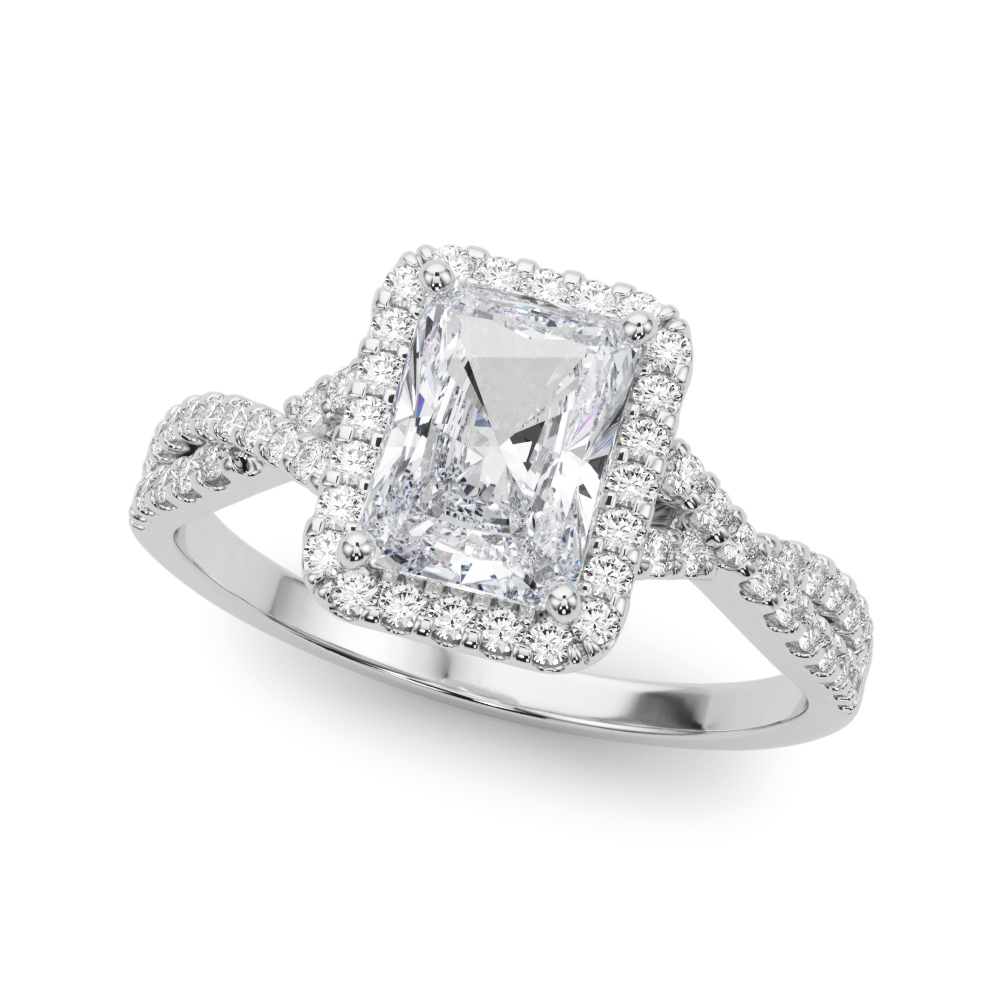 Zenon Natural 4 Prong Setting Side Stone Diamond Ring