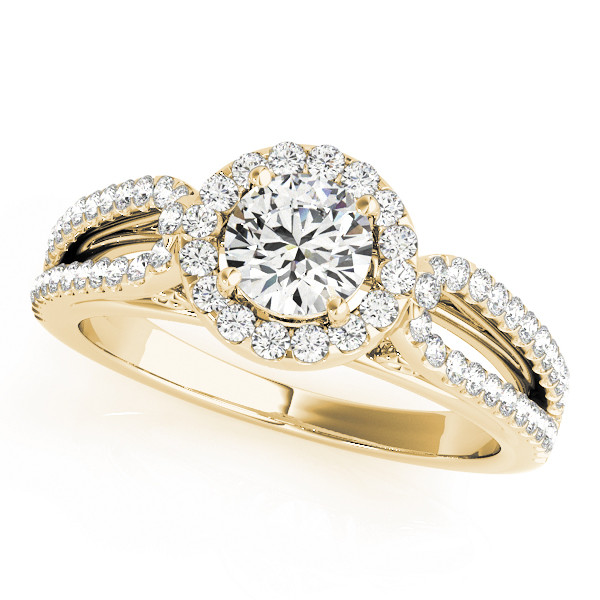 0.2 Ct Natural Round Cut Lili Halo Diamond Rings in Silver 925