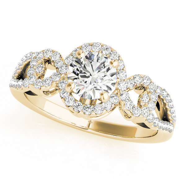 0.2 Ct Natural Round Cut Jrue Halo Diamond Rings in Silver 925