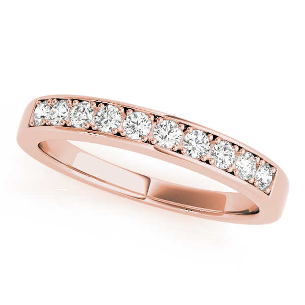 Calrin Lab Grown Rose Gold Shared Prong Set  Diamond Ring