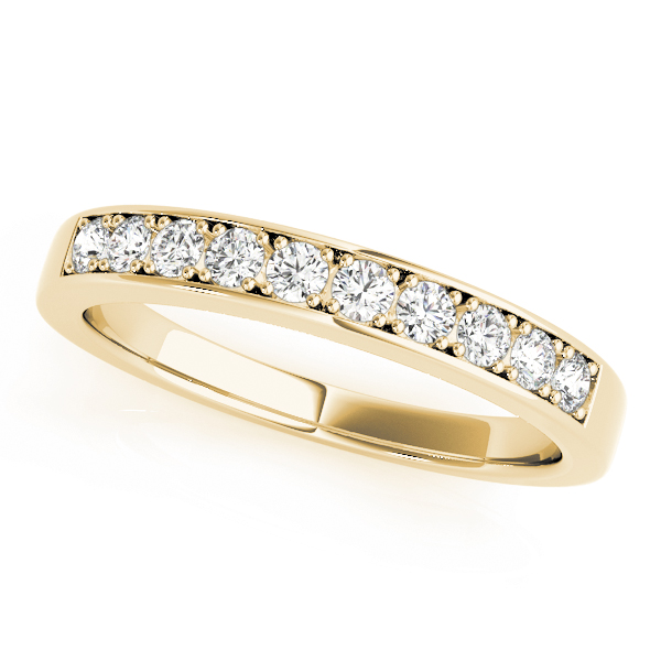 Calrin Lab Grown Yellow Gold Shared Prong Set  Diamond Ring