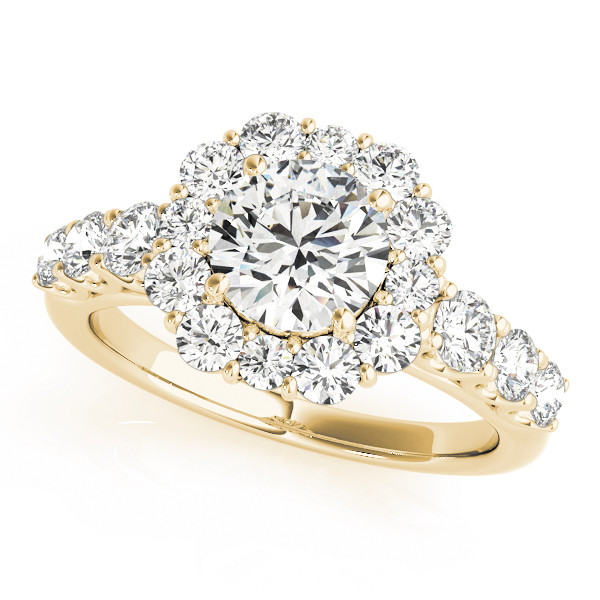 0.2 Ct Natural Round Cut Jehilyn Halo Diamond Rings in Silver 925
