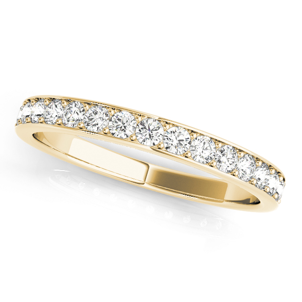 Chelsya Lab Grown Yellow Gold Pave set  Diamond Ring