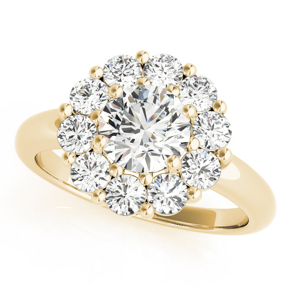 0.2 Ct Natural Round Cut Jamiyah Halo Diamond Rings in Silver 925