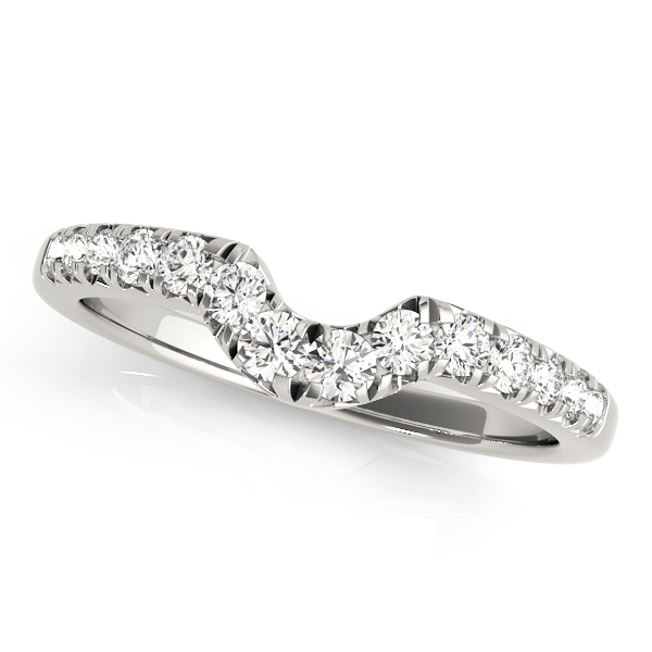 Xayden Lab Grown Diamond White Gold Pave Setting Women's Wedding Ring