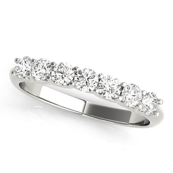 0.21 Ct Lab-Created Round Cut Isolde 7 Stone Ring Diamond Rings in Silver 925