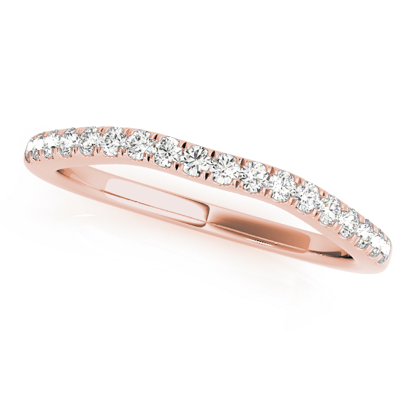 Xeno Natural Diamond Rose Gold Pave Setting Women's Wedding Ring