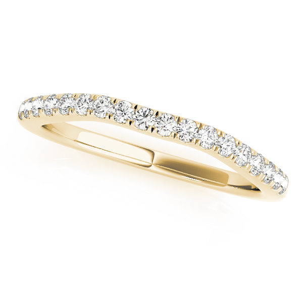 Xeno Natural Diamond Yellow Gold Pave Setting Women's Wedding Ring