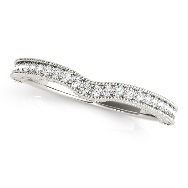 Xiola Natural Diamond White Gold Pave Setting Women's Wedding Ring