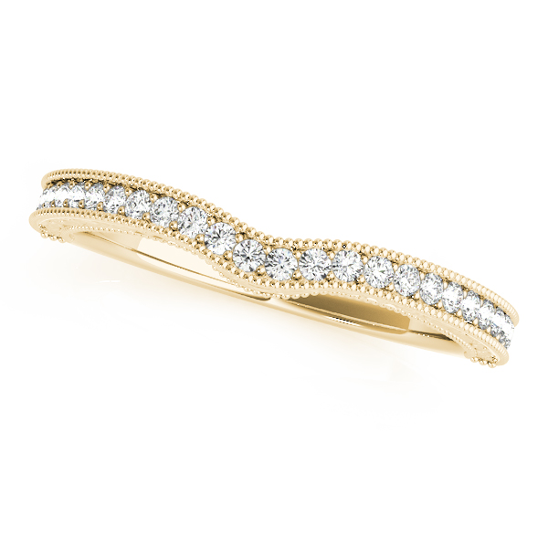 Xiola Natural Diamond Yellow Gold Pave Setting Women's Wedding Ring